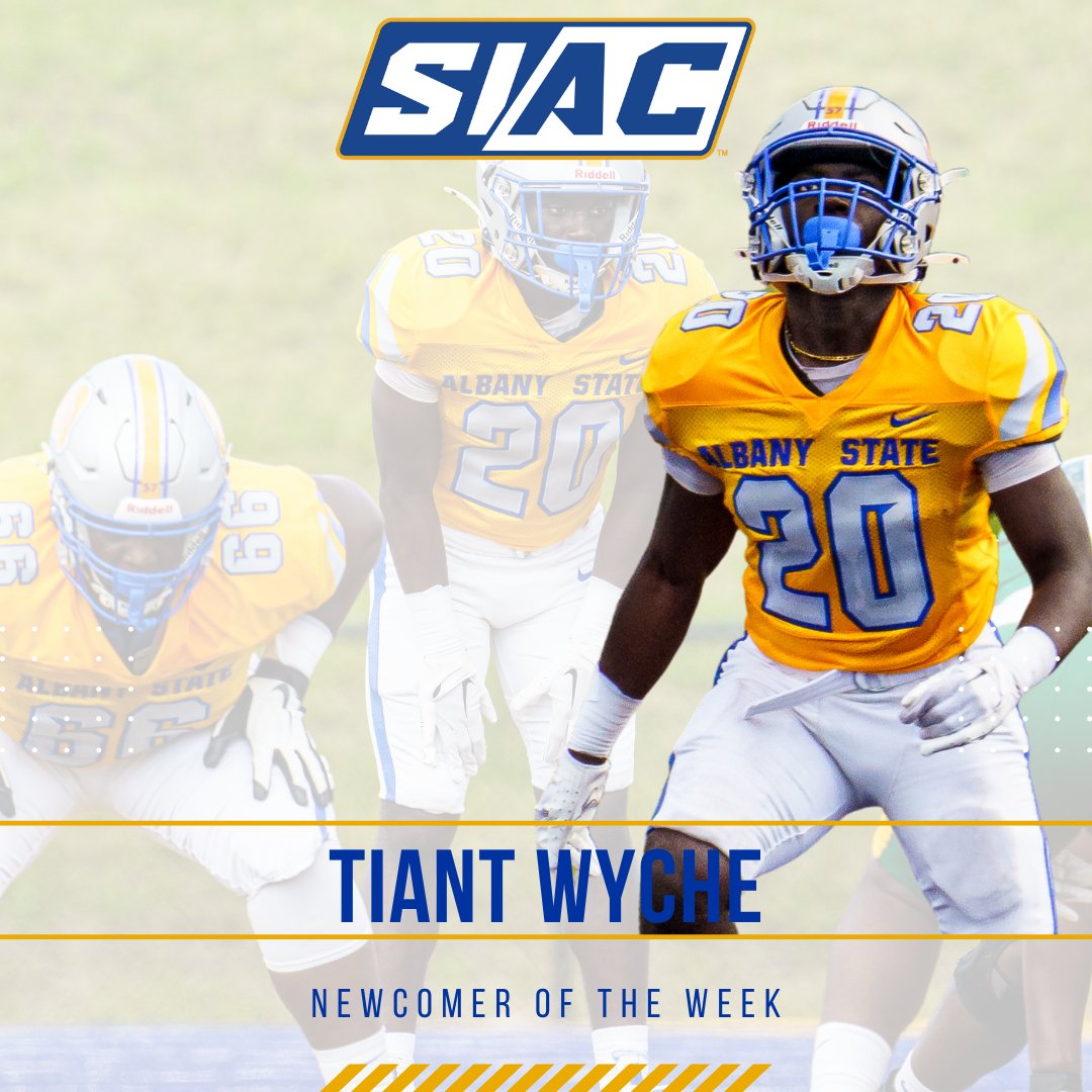 Join us in celebrating Tiant Wyche for being named SIAC Football Newcomer of the Week. #CreatingLegacies