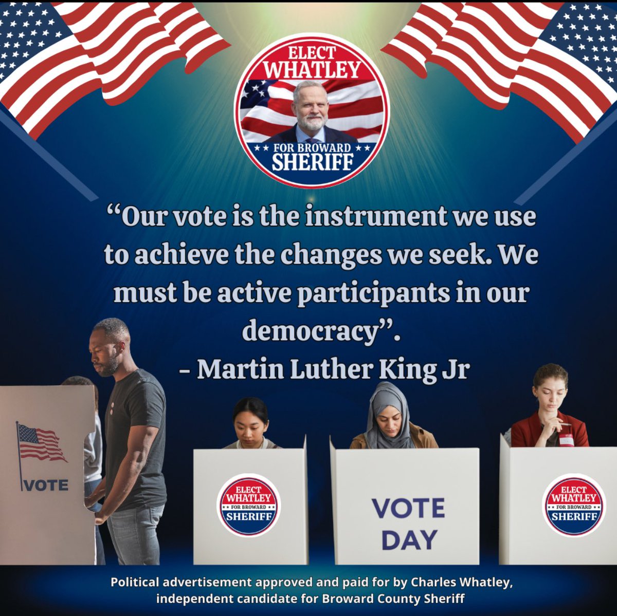 Whatley4Broward's tweet photo. !Elections are open, waiting for you to vote for a better future! 🤩📋✍🏽. #browardresidents #Election2024 #whatleyforbrowardsheriff #BrowardVoters #cityofsunrisefl #cityofpompanobeach https://t.co/A0RDr2dlyK