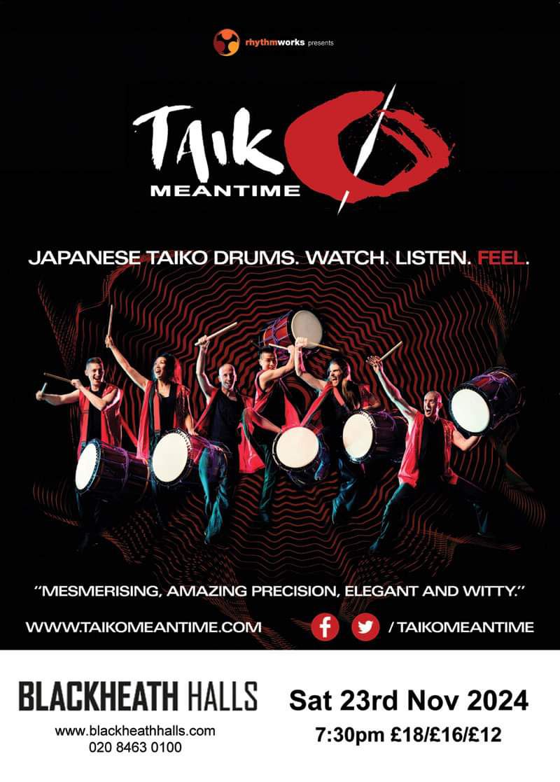 I have a gig upcoming with my Japanese drumming group, <a href="/taikomeantime/">Taiko Meantime</a>. Blackheath Halls in London on Nov 23. Please support! It's a thunderous, dynamic show!

Book here: blackheathhalls.com/whats-on/taiko…