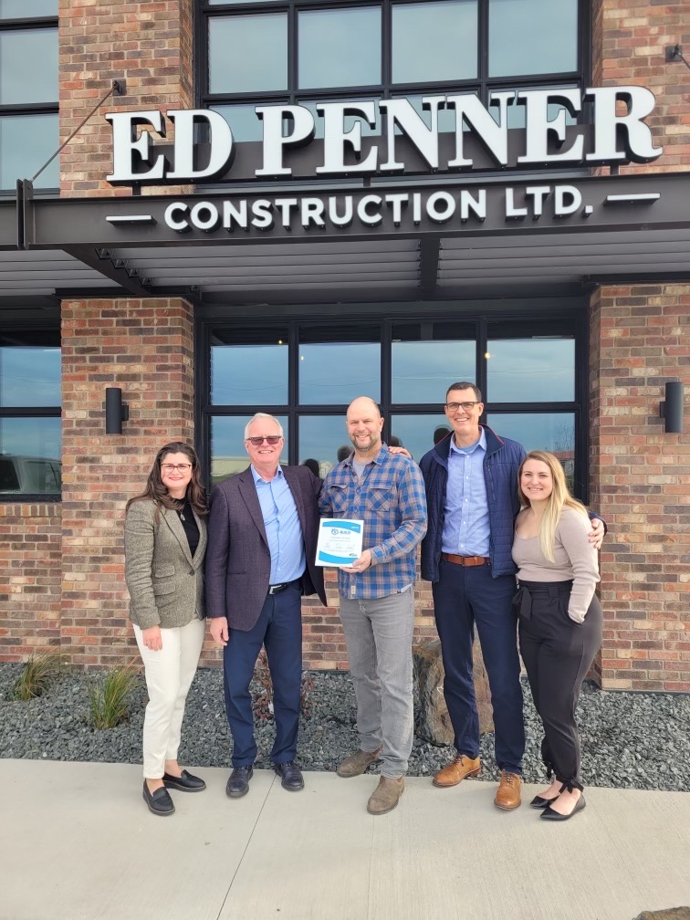 UBuild_SB's tweet photo. It was an honor to present Ed Penner with the 2023 Presidents Award from U-Build Steel Buildings today. It's been a pleasure to work with Ed Penner Construction Ltd over the years on countless steel building projects. 

More about EPC: https://t.co/qY2yhLGQ1s https://t.co/rmQcEHuuM9