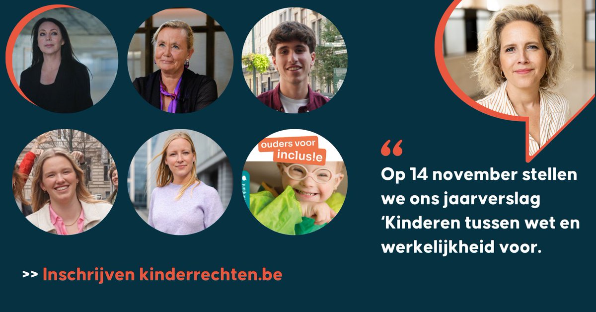 Kinderrechtencommissaris (@krcommissaris) on Twitter photo 14 november stellen we ons jaarverslag ‘Kinderen tussen wet en werkelijkheid’ voor. Met <a href="/KristelVerbeke/">Kristel Verbeke</a>, @melissadepraetere, <a href="/LiesbethHomans/">Liesbeth Homans</a> v. <a href="/vlaamsparlement/">VlaamsParlement Info</a>, <a href="/GLeka06/">Gabriel_Leka</a> van <a href="/Scholierenstem/">Vlaamse Scholierenkoepel</a>, <a href="/la_vie_en_roos/">Anna Roos</a> van <a href="/vljr/">Vlaamse Jeugdraad</a>, ouders voor inclusie. Schrijf in via bit.ly/KRCjv24 14 november stellen we ons jaarverslag ‘Kinderen tussen wet en werkelijkheid’ voor. Met <a href="/KristelVerbeke/">Kristel Verbeke</a>, @melissadepraetere, <a href="/LiesbethHomans/">Liesbeth Homans</a> v. <a href="/vlaamsparlement/">VlaamsParlement Info</a>, <a href="/GLeka06/">Gabriel_Leka</a> van <a href="/Scholierenstem/">Vlaamse Scholierenkoepel</a>, <a href="/la_vie_en_roos/">Anna Roos</a> van <a href="/vljr/">Vlaamse Jeugdraad</a>, ouders voor inclusie. Schrijf in via bit.ly/KRCjv24