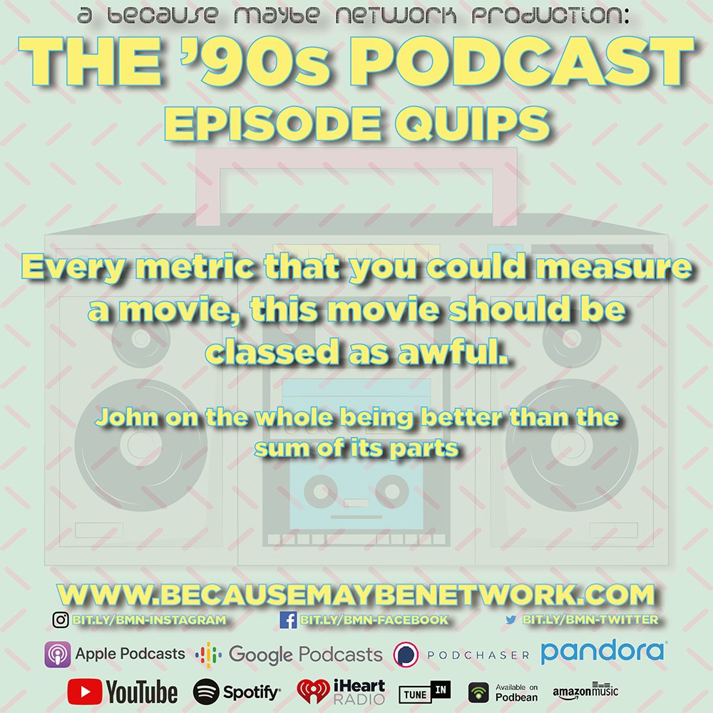 _BecauseMaybe's tweet image. Again 100% true!

bit.ly/90sP-S11-E07

#90spodcast #podcast #nostalgia #throwback #90s #armyofdarkness #horror #gore #comedy #ash #brucecampbell #boomstick #evildead