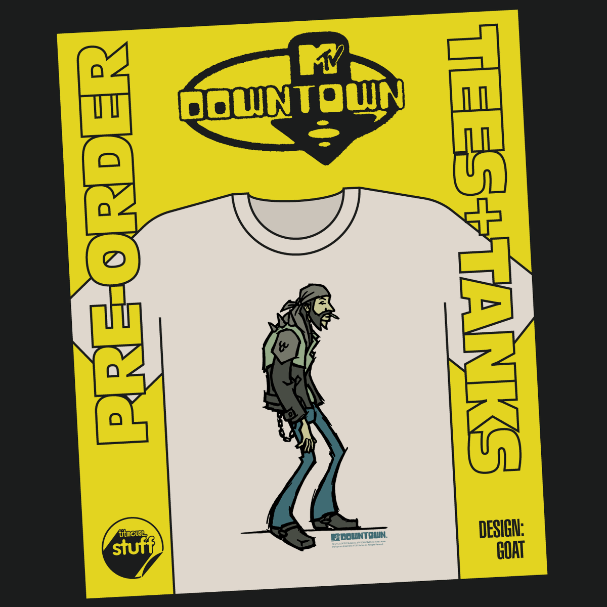 TitmouseInc's tweet photo. 1999 has made its way to 2024, finally.

In celebration of this year being the 25th anniversary of the @chrisprynoski -created MTV series that made freaks chic and punks hunks, we're releasing original, never-been-worn, ready to be torn, DOWNTOWN apparel.

Stoop kids, band promos, logo tees, Serena inspo, and a near and dear GOAT tribute, time to flaunt your old haunts, even if they were just in a TV Show.

Now available for pre-order through November 12th! 

Subscribe to https://t.co/rcMyDos7pW to get the scoop, straight to your stoop. 

https://t.co/vBLcm2up4B

#Downtown #DowntownMTV #Downtownmerch