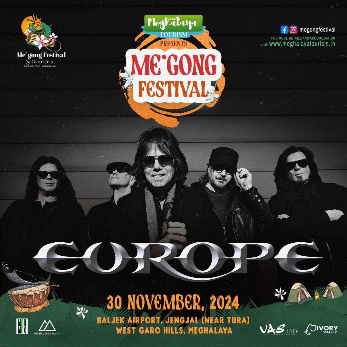 We are very pleased to announce we have a show in 𝗜𝗻𝗱𝗶𝗮, November 30th this year! We will headline the @megongfestival @ 𝗝𝗲𝗻𝗴𝗷𝗮𝗹-𝗕𝗮𝗹𝗷𝗲𝗸 𝗔𝗶𝗿𝗽𝗼𝗿𝘁, 𝗪𝗲𝘀𝘁 𝗚𝗮𝗿𝗼 𝗛𝗶𝗹𝗹𝘀, 𝗠𝗲𝗴𝗵𝗮𝗹𝗮𝘆𝗮. (...) johnnorum.se/europe-live-je…