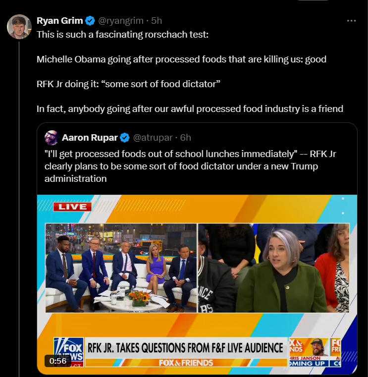 RFK, Jr. considers pasteurized milk to be "processed food" btw, you unbelievably gullible, midwit hack