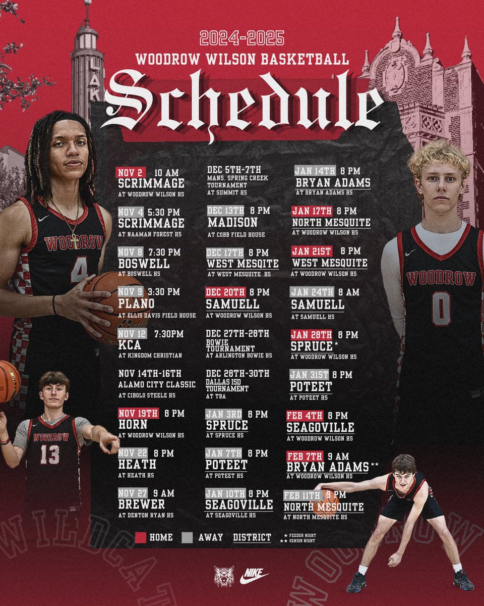 It’s that time again! 🏀✨ Here’s our Wildcat season schedule—mark your calendars and let’s make some memories! #WeBelieve #WeAchieve