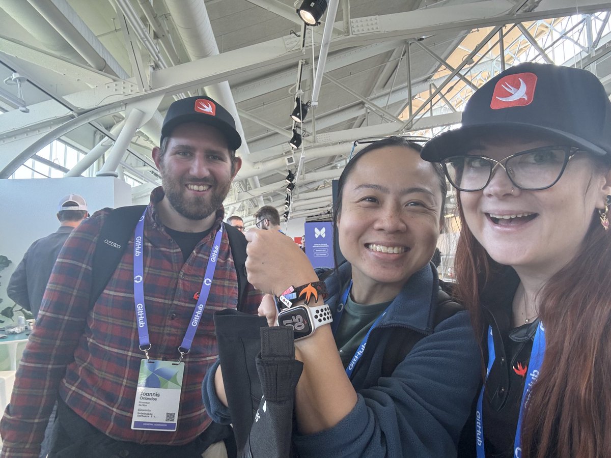 @paris@hachyderm.io (@parisinbmore) on Twitter photo .<a href="/JoannisOrlandos/">Joannis Orlandos</a> and I are hanging at GitHub Universe meeting Swift enthusiasts everywhere! Come find us tomorrow in the Open Source Zone at the Swift station!
We’ll demo some Swift on linux, playdate, and more! Let’s goooo
#swiftlang .<a href="/JoannisOrlandos/">Joannis Orlandos</a> and I are hanging at GitHub Universe meeting Swift enthusiasts everywhere! Come find us tomorrow in the Open Source Zone at the Swift station!
We’ll demo some Swift on linux, playdate, and more! Let’s goooo
#swiftlang