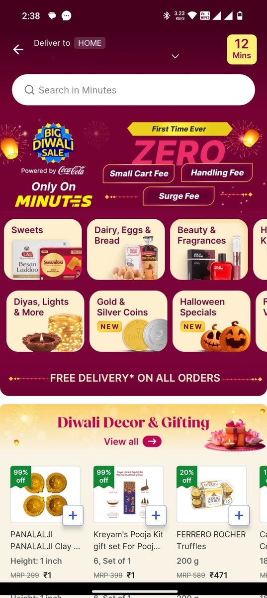 shreyasrai_'s tweet photo. Is it just me, or do @Flipkartminutes and @letsblinkit have almost identical UIs? Got totally confused between the two! 🤔 #UI #AppDesign #ConfusingUI https://t.co/MOHa0U8LfN