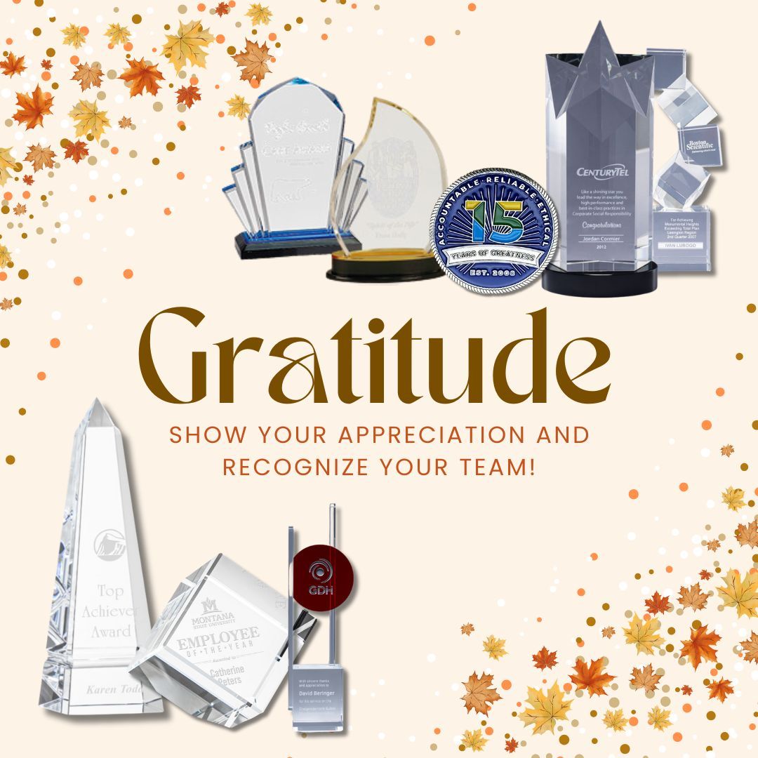 CXBunited's tweet image. As Thanksgiving approaches, it's important to celebrate recognition and gratitude in the workplace. Companies that value their employees see a retention rate of 63%. Awards are an excellent way to show appreciation! 🏆👏✨ 

#youregreat #thankfulness #recognition #awards