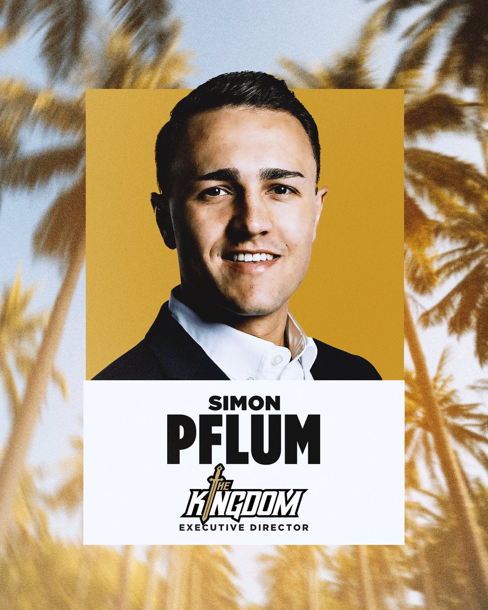 Congrats to <a href="/simon_pflum/">Simon Pflum</a> for being promoted to Executive Director of The Kingdom! Simon replaces <a href="/SJTuohy/">Sean Tuohy Jr.</a> who is joining <a href="/OralRobertsU/">OralRobertsU</a> as Deputy Director of Athletics. We look forward to Simon’s continued leadership. Read more here: Official Press Release 
kingdomnil.com/pages/simon-pf…