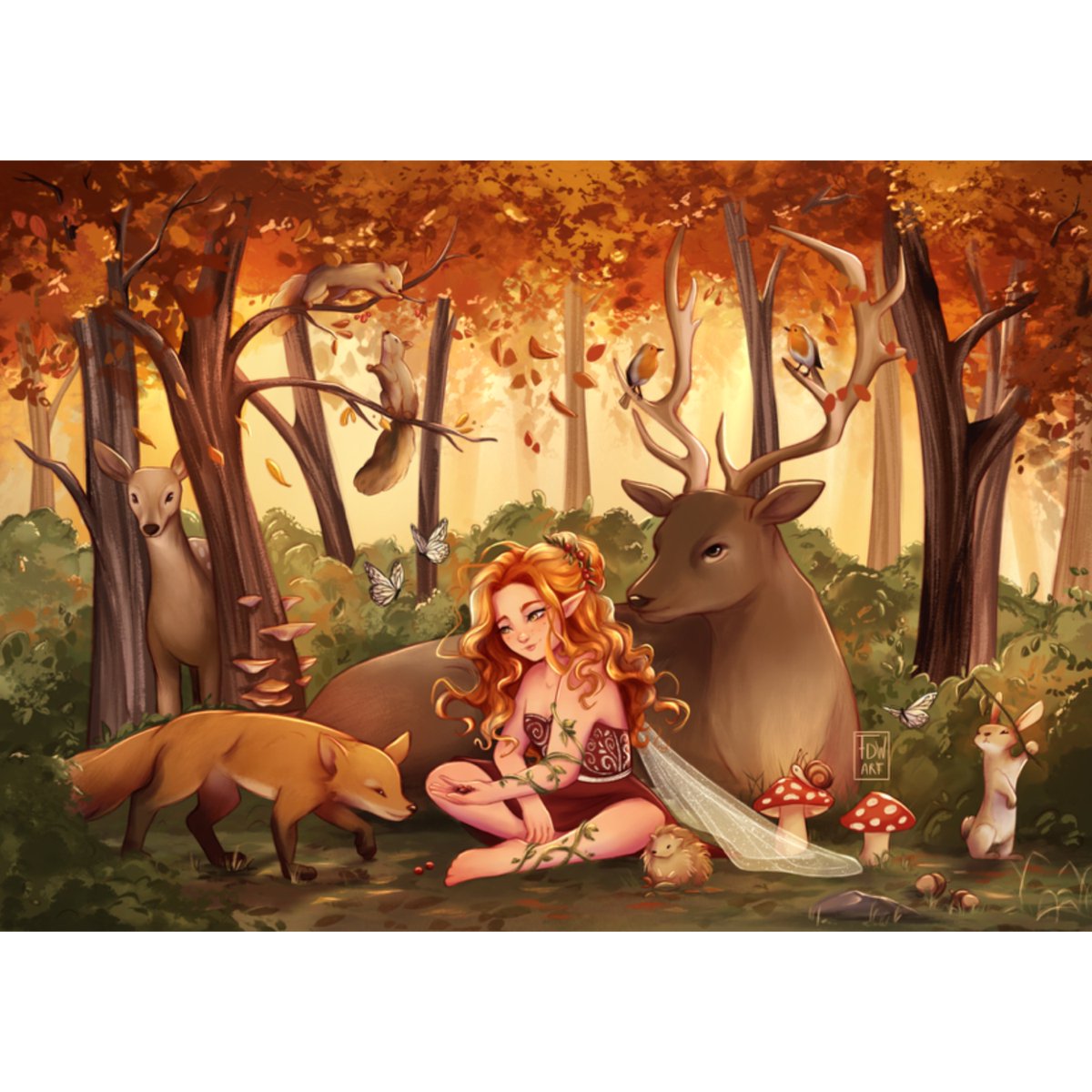 munimade's tweet photo. 🍂🦊 "Friends of the Forest" by Femke Deborah is now available as a diamond painting kit!  

🟪 Square 📏 85cm x 60cm 🎨 57 Colors (6 Special) ✨

https://t.co/QxaSqJxM0Y https://t.co/hPopjm3Mu7