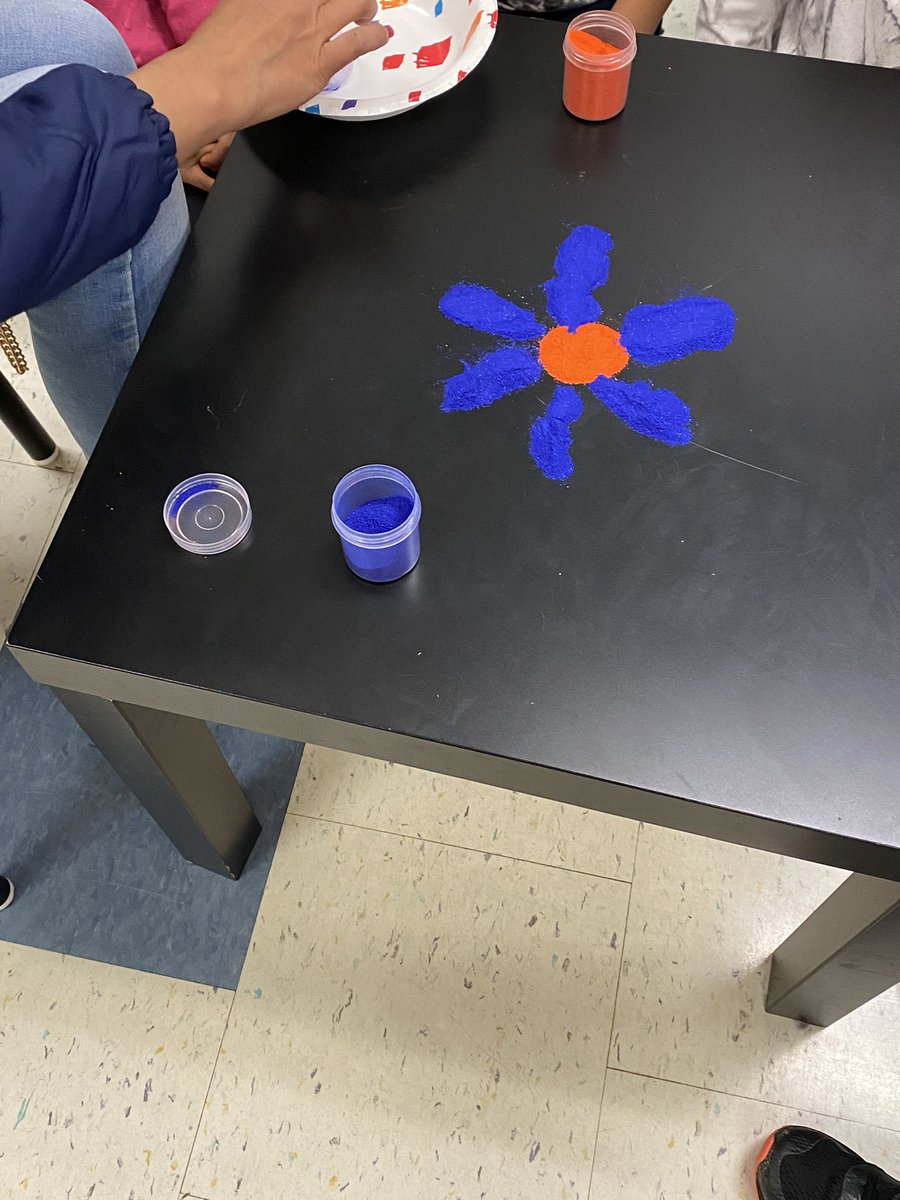 Today was Rangoli day for Fall Spirit Week! It was so nice to have parents join us to show us how to make Rangoli!