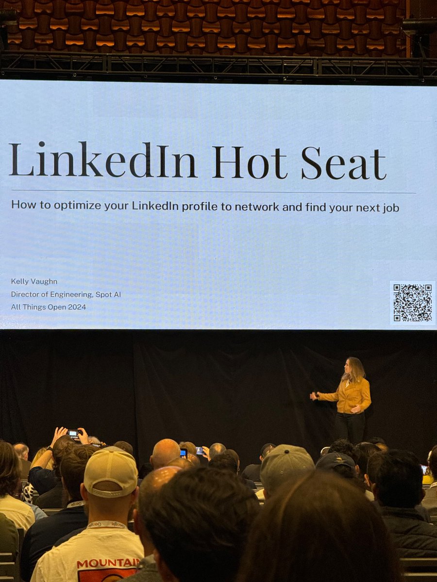 Kelly Vaughn (@kvlly) on Twitter photo What a joy speaking at <a href="/AllThingsOpen/">All Things Open</a> this year!
It was such an honor being able to keynote day 2 alongside a fantastic crew (including <a href="/DThompsonDev/">Danny Thompson</a> and <a href="/chriscoyier/">Chris Coyier</a>) and giving a talk on building influence in the afternoon, both to packed rooms. What a joy speaking at <a href="/AllThingsOpen/">All Things Open</a> this year!
It was such an honor being able to keynote day 2 alongside a fantastic crew (including <a href="/DThompsonDev/">Danny Thompson</a> and <a href="/chriscoyier/">Chris Coyier</a>) and giving a talk on building influence in the afternoon, both to packed rooms.