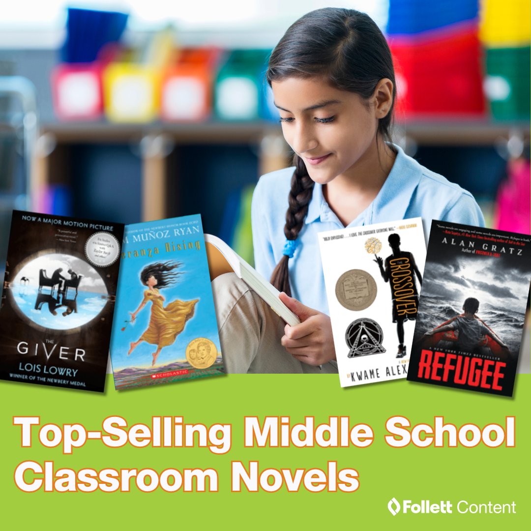 follettcontent's tweet image. bit.ly/4fmkSLT Our middle school #ClassroomLibrary list is tailored to meet the independent reading needs of your maturing readers. These books will sharpen literacy skills with longer sentences and narratives. #ClassLibrary #MiddleSchoolClassroom #TeachersOfTwitter