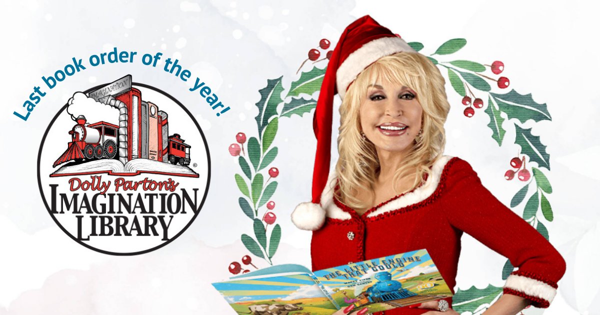 Is your child 2,3 or 4 or turning 2 in the next 2 months? The last <a href="/dollyslibrary/">Imagination Library</a> book order this year will be placed on 1/11 for December book deliveries.  Children registered after this will receive their first book in January.

Register now at imaginationlibrary.com/uk 😊📚