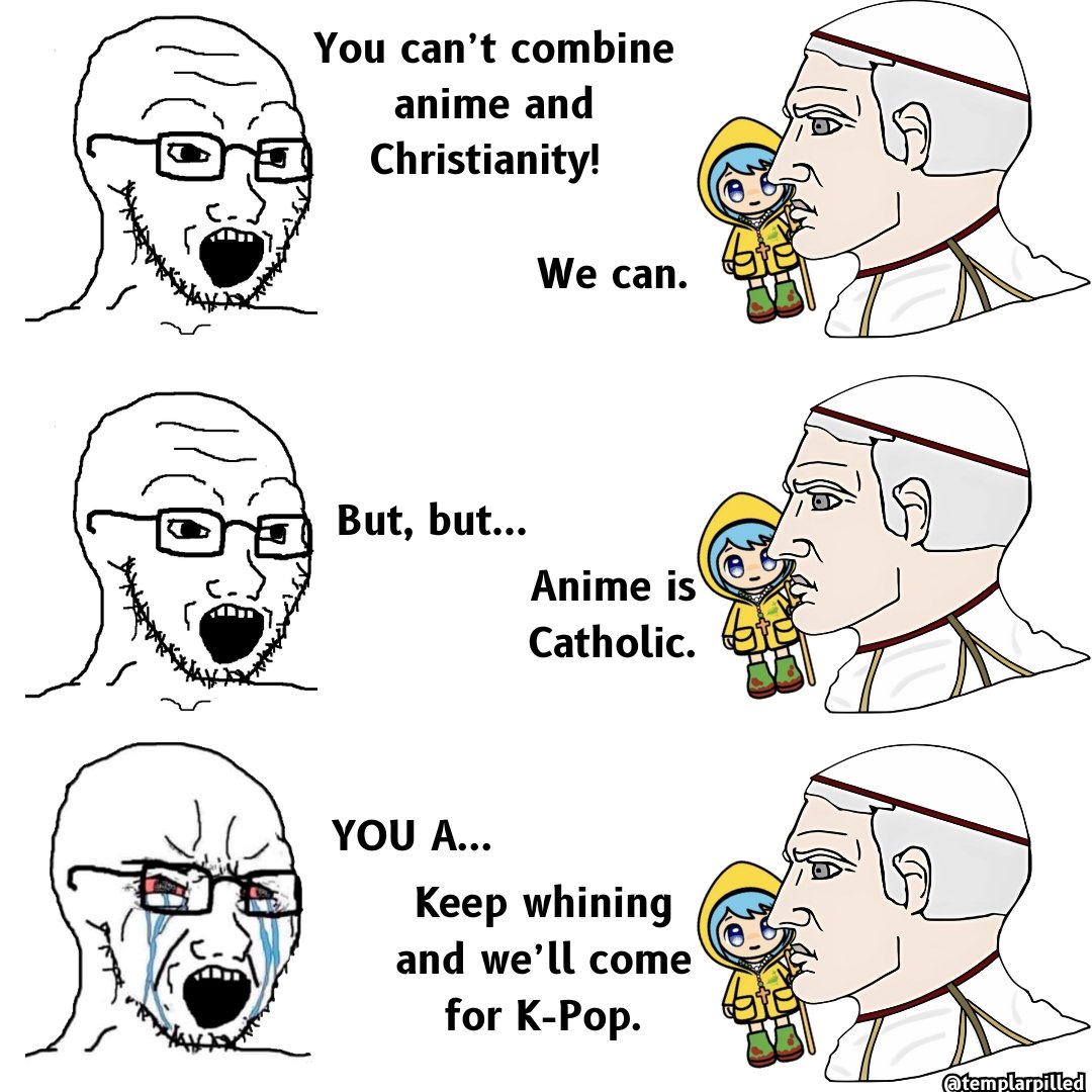 Templarpilled's tweet image. Imagine if they made Christian K-Pop next