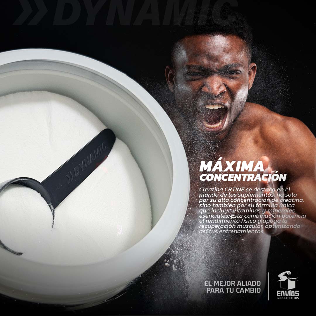 EnviosSupp's tweet photo. Creatina CRTINE se destaca en el mundo de los suplementos, no solo por su alta concentración de creatina, sino también por su fórmula única que incluye vitaminas y minerales. 
#cr7ine #CreatinaMonohidratada #Creatina #Crtine #Dynamicsupplement https://t.co/jAuCDaCNuu