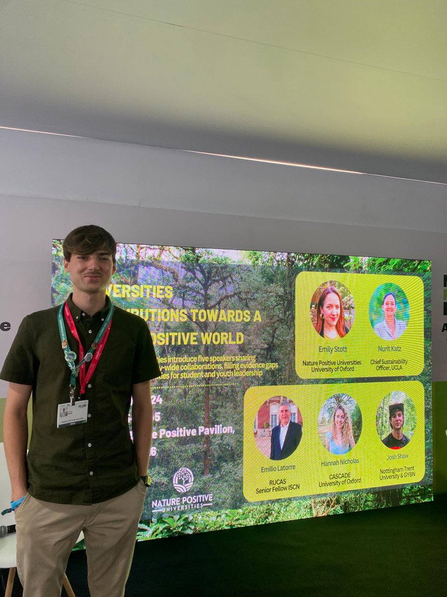 It was great to take part in the <a href="/NaturePosUni/">Nature Positive Universities</a> event, with our founding member <a href="/joshmshaw/">Josh Shaw</a> sharing the amazing work he and others at the <a href="/NottmTrentUni/">Nottingham Trent University</a> to bring biodiversity back to campus!

#COP16Colombia