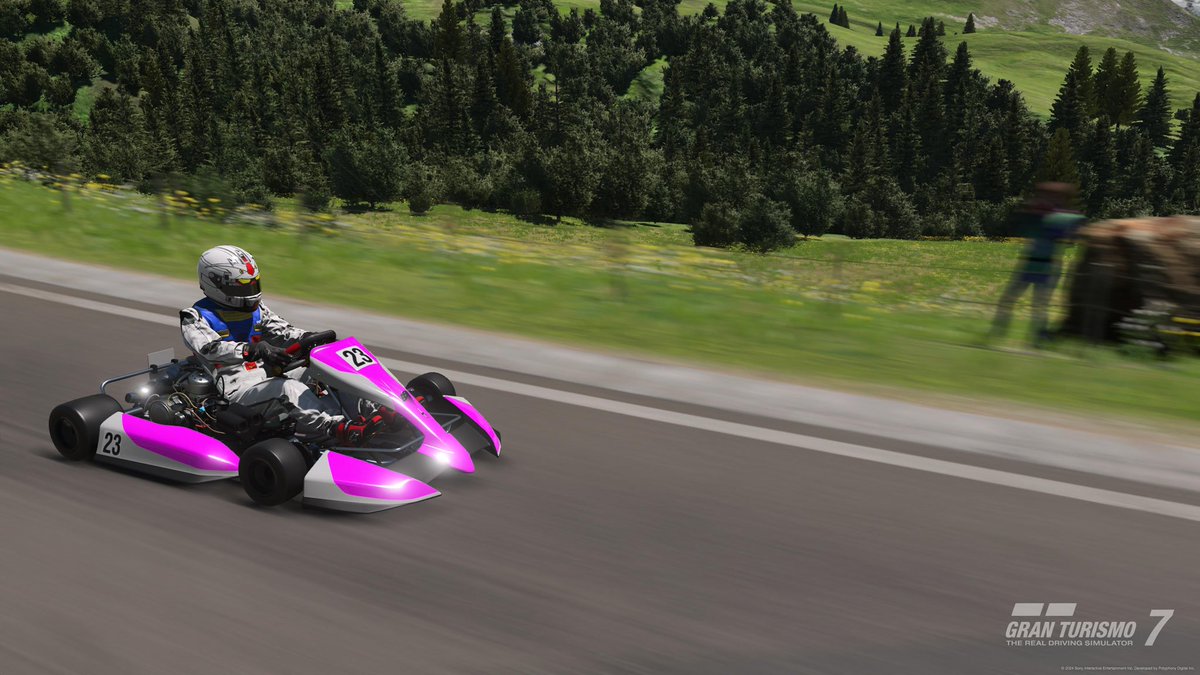 COMWinbigles's tweet photo. These stupid karts are way too much fun. Just had to take it around my favorite track. Going to do a hot lap on the Nurburgring next! Check out the video on YouTube! Link in the top comment.

#Twitch #TwitchTV #TwitchAffiliate  #TwitchStreaming  #SmallStreamer #GranTurismo7 #GT7 https://t.co/ROJ7oEqQBJ