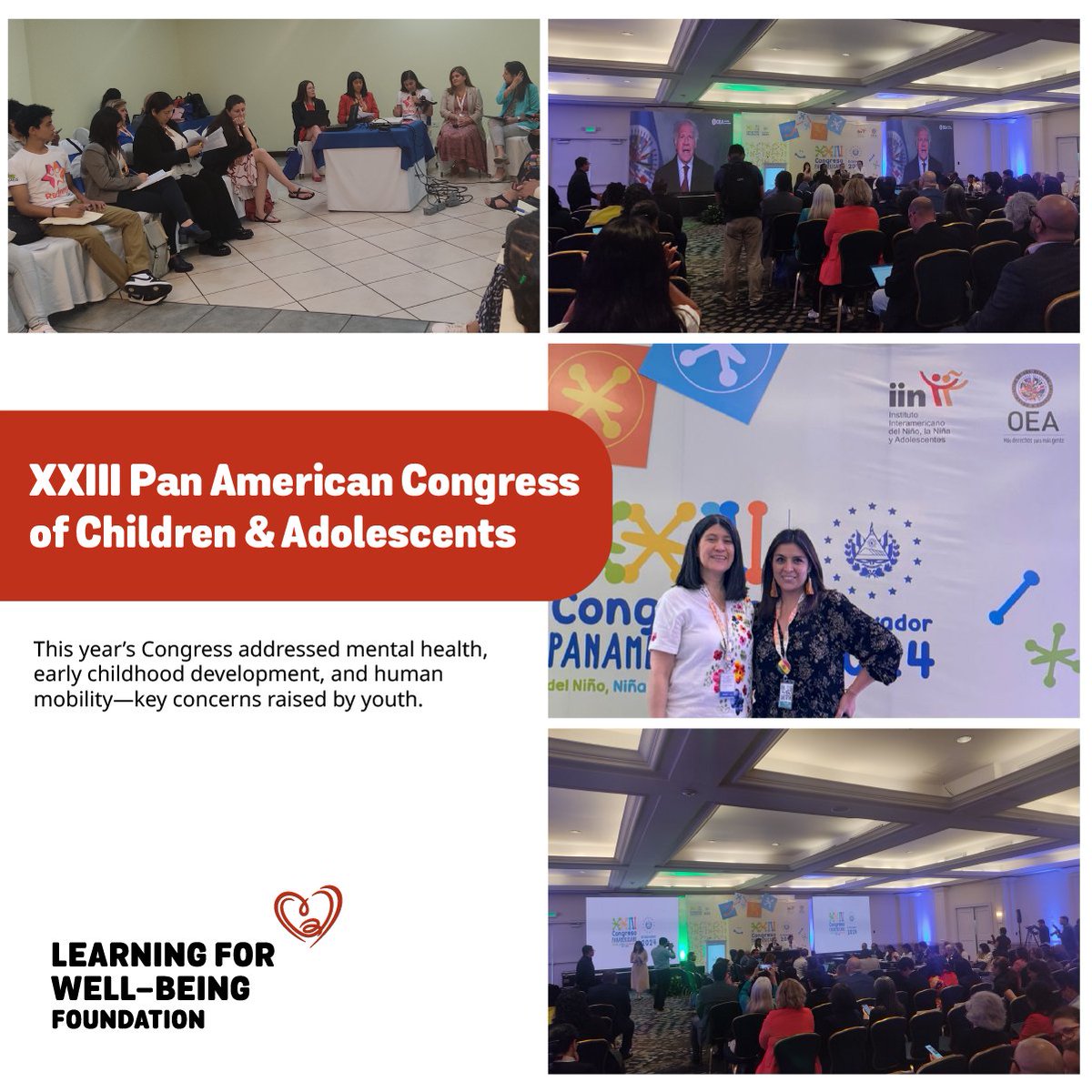 We participated in the XXIII #PanAmericanCongress of Children &amp; Adolescents in #SanSalvador with leaders, youth, and advocates from across the Americas! 🌍

👉 Dive into the details of the Congress and our participation: learningforwellbeing.org/intergeneratio…

<a href="/OEA_oficial/">OEA</a> <a href="/IINOEA/">IIN-OEA</a>