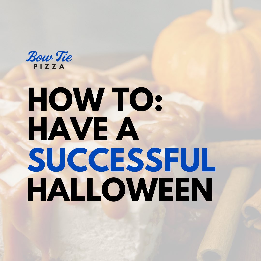 bowtiepizza's tweet photo. It’s spooky season! 🎃👻🕷️🕸️

Here’s how to have a smooth Halloween night with Bow Tie Pizza! https://t.co/dyFp0YiRl1