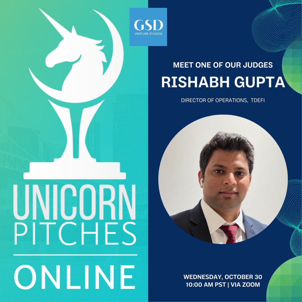 GaryFowlerGSD's tweet image. Meet Rishabh Gupta, Director of Operations at TDeFi &amp;amp; #GSDDemoDay judge. A beacon in the Web 3.0 landscape. Has a rich portfolio of over 60 startups.

Secure your spot by registering here: unicorn.events/46059021/

#GaryFowler #GSDSuperScaler #GSD #RishabhGupta #TDeFi