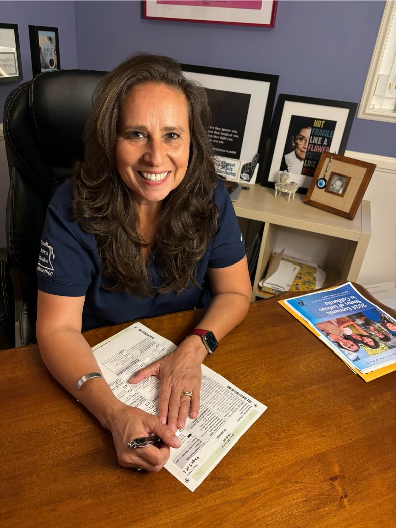 allysonforCA's tweet photo. I filled out my ballot early last week–consider this your reminder to make sure you have a plan to vote! 

If you need information about your polling location or registration status, go to https://t.co/D8QQrAuWl6 https://t.co/rkjeeJR4Ea