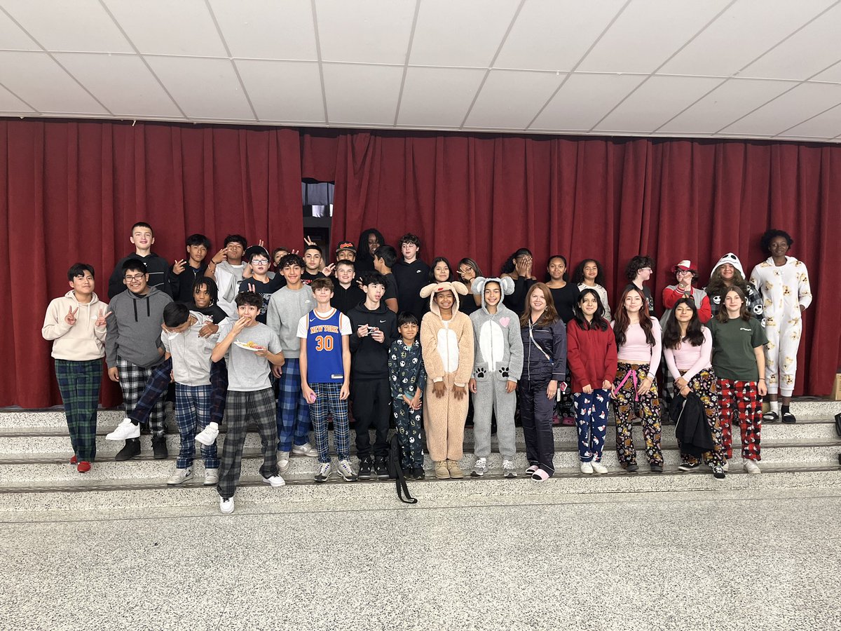 Spirit Week at AMD began with pajama day , what fun in the 8th grade.
