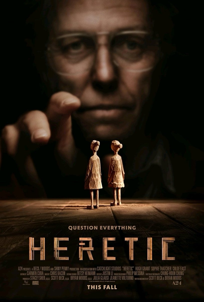 DiscussingFilm's tweet photo. ‘HERETIC’, starring Hugh Grant &amp; Sophie Thatcher, is now at 93% on Rotten Tomatoes with 60 reviews.

Read our review: https://t.co/8x6QwcArFH https://t.co/dfu74QrejB