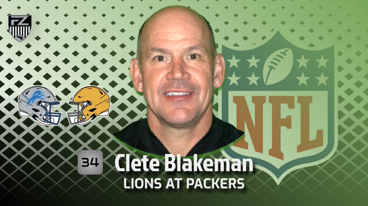 footballzebras's tweet photo. Referee for Lions at Packers  — Clete Blakeman
 https://t.co/HRi7uhBUVv #DETvsGB https://t.co/m2xJlaPP29