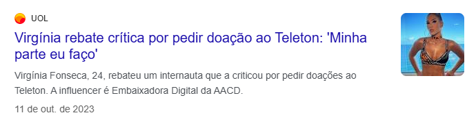 GabPerline's tweet image. Virginia deu de louca hoje na coletiva do Teleton ao dizer que "não viu" as críticas que recebeu no ano passado. Curiosamente, um rápido "google" mostra que ela não só viu as críticas como também as rebateu. Amnésia?