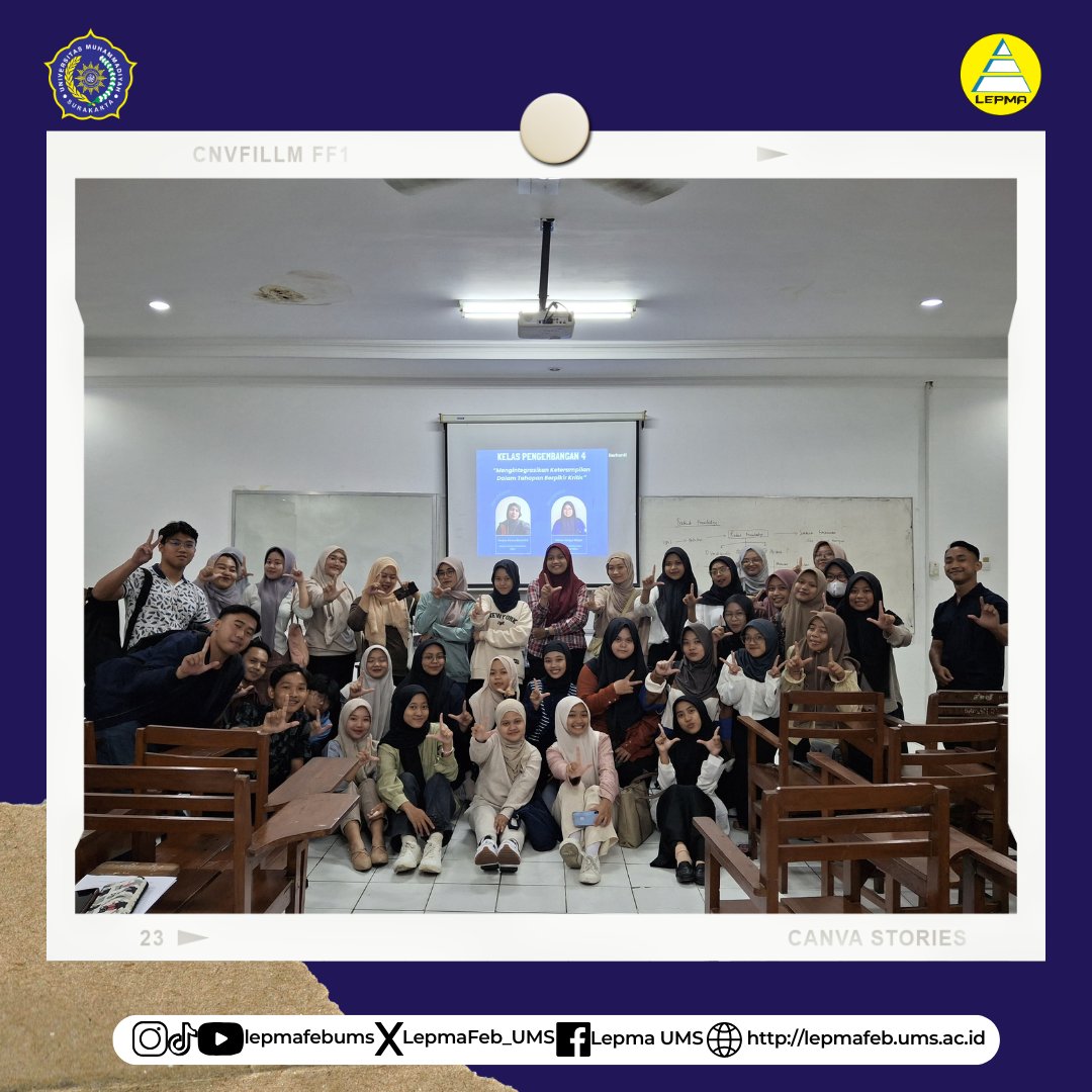 LepmaFEB_UMS's tweet photo. 📸[DOKUMENTASI KELAS PENGEMBANGAN 4]📸

Assalamualaikum Warahmatullahi Wabarakatuh.

Pada hari Jumat, 18 Oktober 2024, LEPMA FEB UMS kembali mengadakan Kelas Pengembangan 4 dengan tema "Mengintegrasikan dalam Tahapan Berpikir Kritis". https://t.co/s9pa5tKzqg