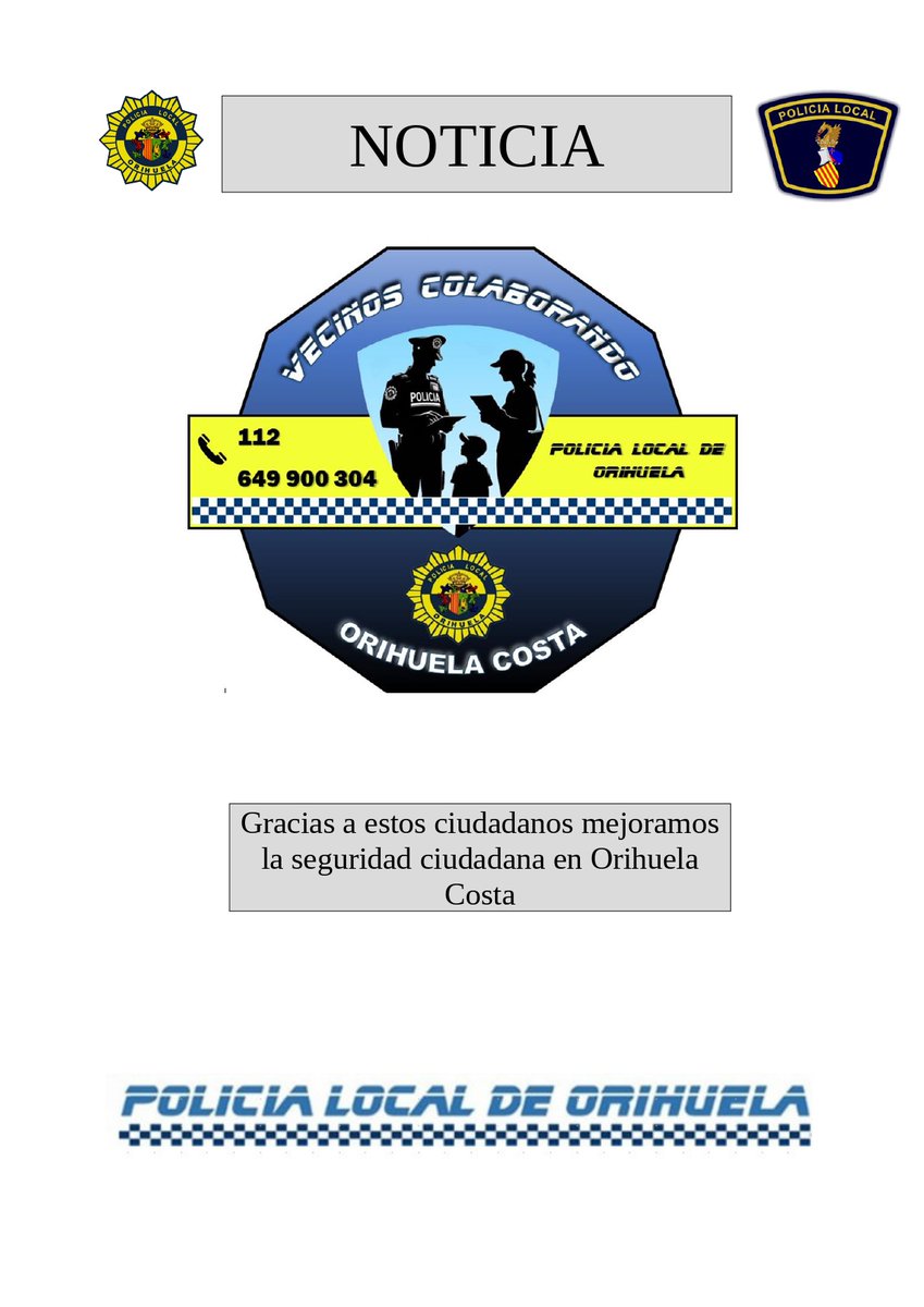 Policía Local Orihuela (@plorihuela) on Twitter photo 