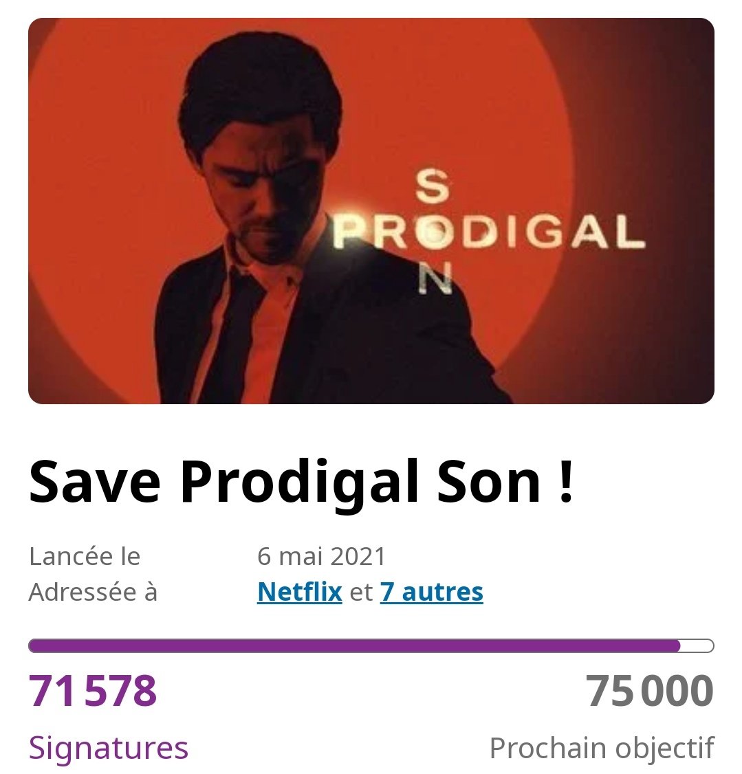 Just a friendly reminder to sign the petition if you haven't already and share it!
#SaveProdigalSon #ProdigalSon       
We are currently at 71,578 signatures 🥳
Next step 71,6k!
change.org/p/save-prodiga…
