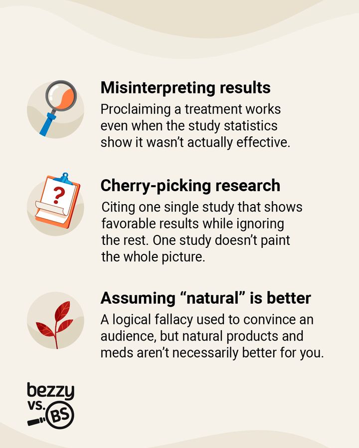 🚫 🔬 There is no shortage of health claims on social media that aren't backed by science. Here are some of the ways that health misinformation can twist the facts. 

🚩 Read more about how to spot red flags in health content: bit.ly/4f4v7op #BezzyvsBS #healthmyths