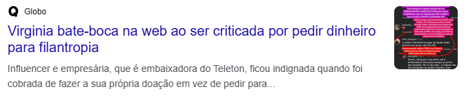GabPerline's tweet image. Virginia deu de louca hoje na coletiva do Teleton ao dizer que "não viu" as críticas que recebeu no ano passado. Curiosamente, um rápido "google" mostra que ela não só viu as críticas como também as rebateu. Amnésia?