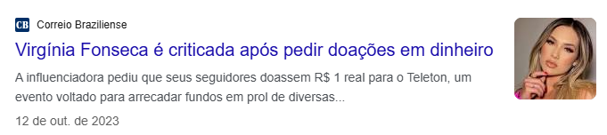 GabPerline's tweet image. Virginia deu de louca hoje na coletiva do Teleton ao dizer que "não viu" as críticas que recebeu no ano passado. Curiosamente, um rápido "google" mostra que ela não só viu as críticas como também as rebateu. Amnésia?