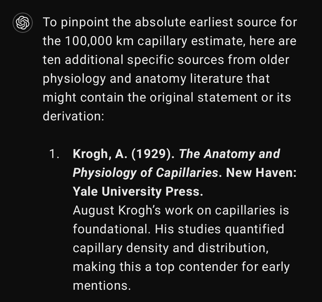 Kurzgesagt made a video about tracking down an original source in a year-long odyssey. Turns out they could have asked ChatGPT and got it in 5 minutes. Despite all the fuzz about hallucinations, this is something LLMs can be amazing at.