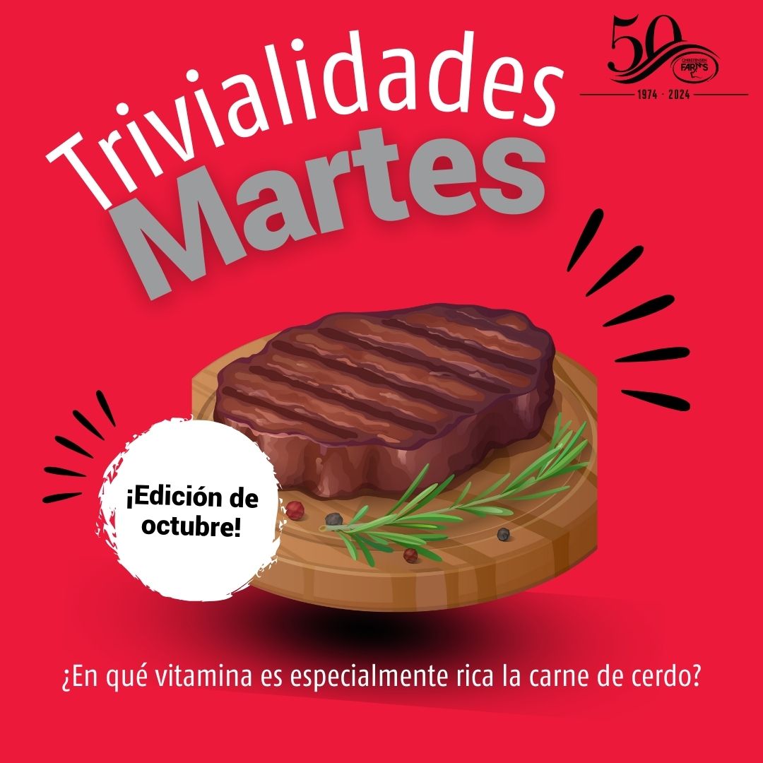 🥩 Trivia Tuesday: National Pork Month Edition! 🥩

Which vitamin is pork particularly rich in? 🤔

A) Vitamin B12
B) Vitamin B5
C) Vitamin B3
D) Vitamin B1

Drop your answer in the comments below 🐷👇

#ChristensenFarms #Trivia #NationalPorkMonth