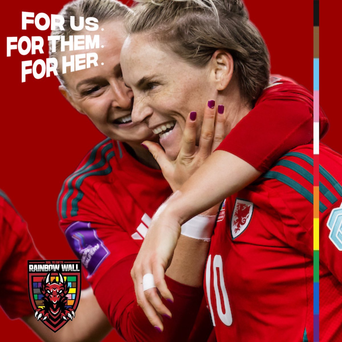 TheRainbowWall's tweet photo. OMG 🏴󠁧󠁢󠁷󠁬󠁳󠁿❤️ WE ONLY WENT AND DID IT. 

We go again 😍

#ForHer | #TogetherStronger | #WeBelong 🏴󠁧󠁢󠁷󠁬󠁳󠁿🏳️‍🌈🏳️‍⚧️ https://t.co/ML1ARxtUWh