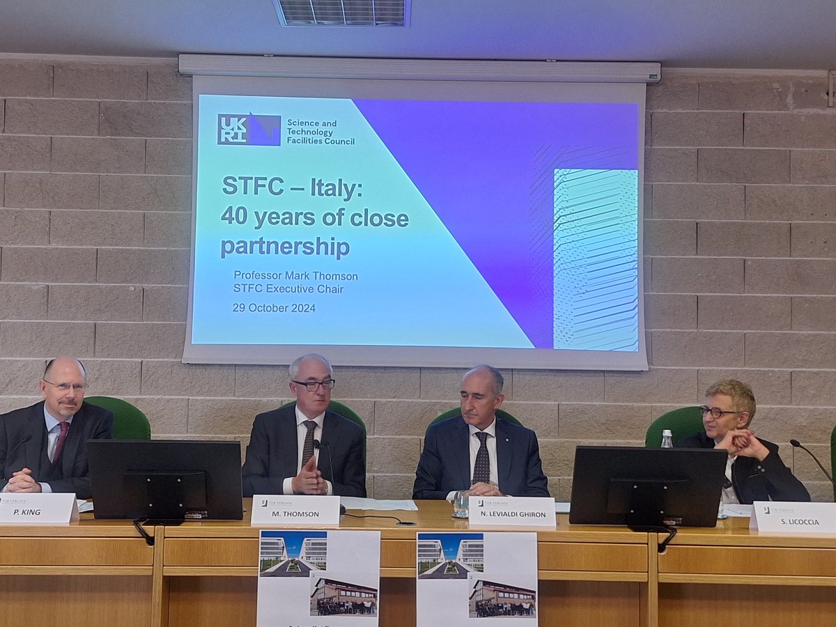 ProfMarkThomson's tweet image. University of Roma Tor Vergata to celebrate 40 years (!) of partnership and friendship between STFC's ISIS neutron and muon source and colleagues from Italy and, in particular Tor Vergata. I had the pleasure of speaking about UK - Italy collaboration on neutrons and much more...
