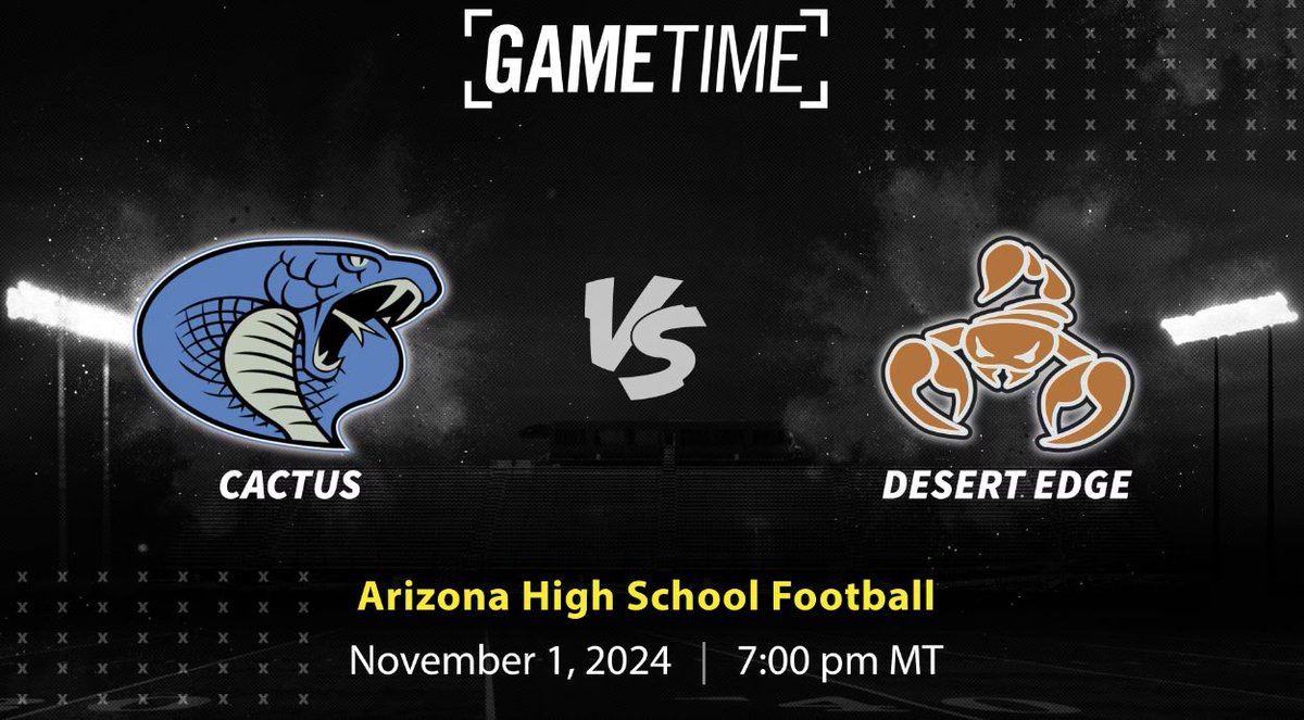 YurView Arizona (@yurview_az) on Twitter photo A Westside showdown...
<a href="/CHSCobraFB/">Cactus Football</a> travel down the I-10 to take on <a href="/DEdgeFootball/">Desert Edge Football</a> .
Cobras : 6-2
Scorpions : 5-3
#SEASON43
Friday Night at 7PM...
Stream @ watch.yurview.com
📺Cox ch. 4 in Phoenix and 7 in Tucson A Westside showdown...
<a href="/CHSCobraFB/">Cactus Football</a> travel down the I-10 to take on <a href="/DEdgeFootball/">Desert Edge Football</a> .
Cobras : 6-2
Scorpions : 5-3
#SEASON43
Friday Night at 7PM...
Stream @ watch.yurview.com
📺Cox ch. 4 in Phoenix and 7 in Tucson