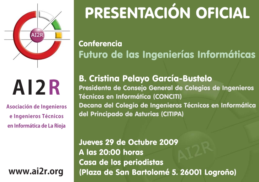 hace 15 años un grupo d "informatic@s" crearon n un garaje, AI2R😉💻🤖🫢 y el 29 de octubre del 2009 fue la presentación oficial y seguimos como colegios oficiales @ccii <a href="/conciti/">C.G. Ingeniería T. Informática</a>  GRACIAS A TODOS x apoyarnos estos 15 años #ponuningenieroinformaticoentuvida
ingenierosinformaticarioja.com/ai2r