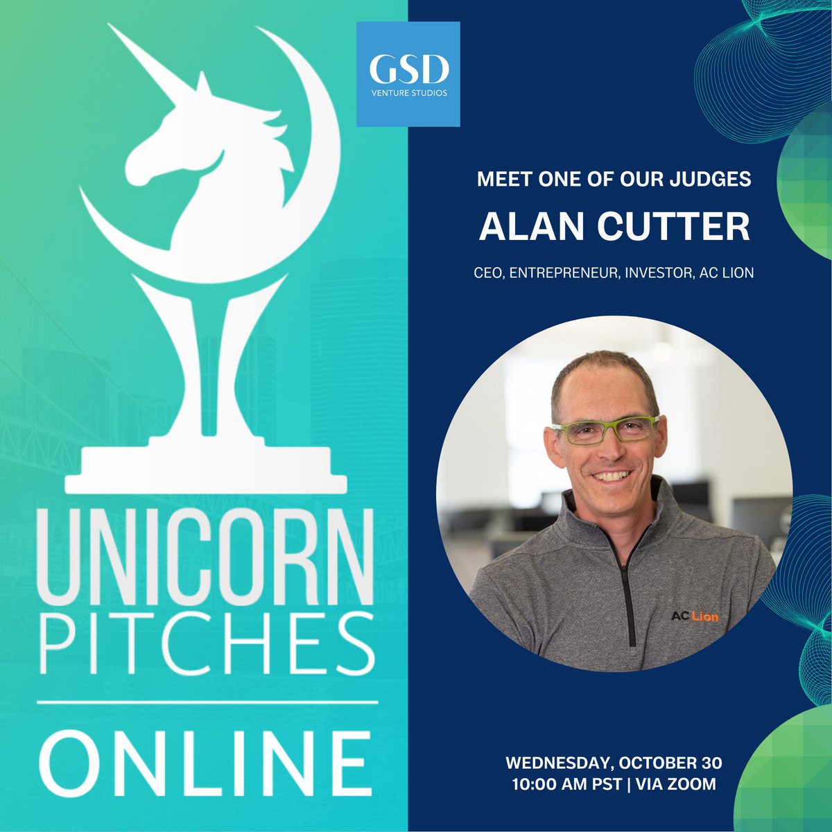 GaryFowlerGSD's tweet image. Meet Alan Cutter, CEO, Entrepreneur, Investor at AC Lion &amp;amp; #GSDDemoDay judge. 

Secure your spot by registering here: unicorn.events/46059021/

#GaryFowler #GSDSuperScaler #GSD #AlanCutter #ACLion