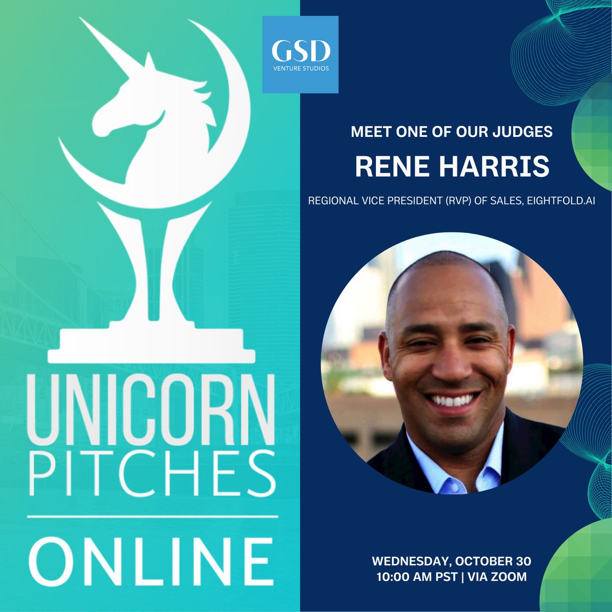 GaryFowlerGSD's tweet image. Meet Rene Harris, Regional Vice President (RVP) of Sales at Eightfold.ai &amp;amp; #GSDDemoDay judge. 

Secure your spot by registering here: unicorn.events/46059021/

#GaryFowler #GSDSuperScaler #GSD #ReneHarris #Eightfoldai