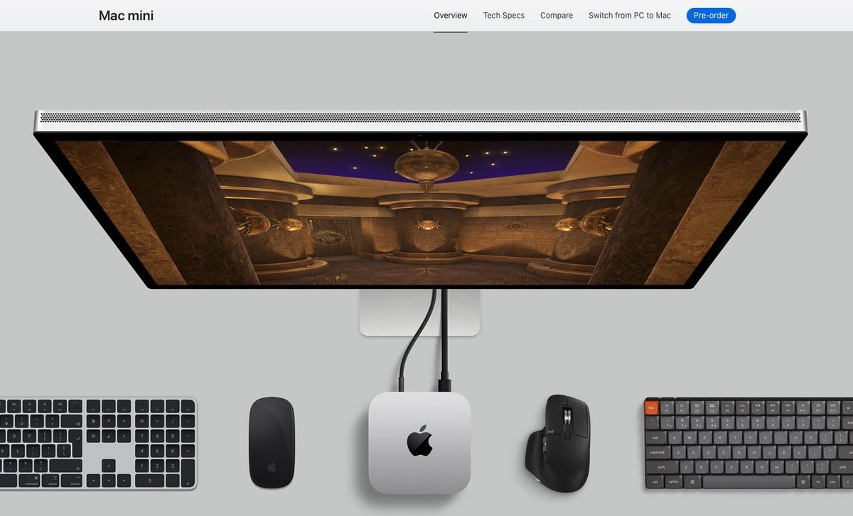 We're honored to be part of <a href="/Apple/">Apple</a>'s big hardware announcement today, featuring our brand-new Riven on the new Mac mini!

More about the Mac mini ➡️ apple.com/mac-mini/

Play the new Riven remake on Mac ➡️ apps.apple.com/us/app/riven/i…