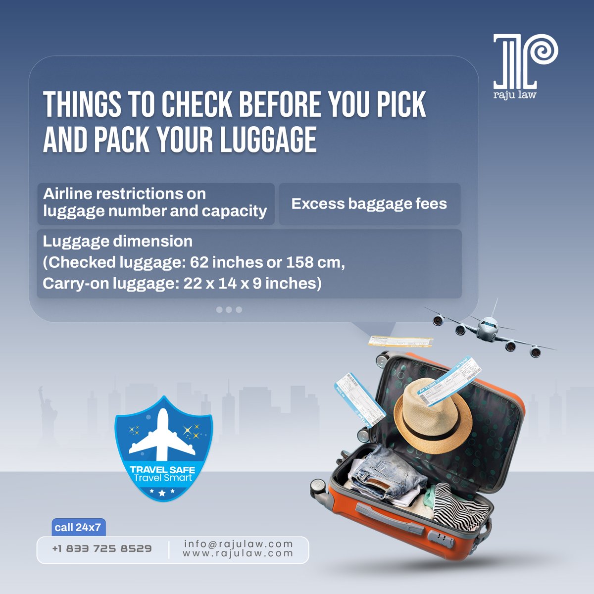 rajulawusa's tweet image. Before traveling to the U.S., understanding luggage capacity, dimensions, and weight limits is crucial. Stay informed to avoid extra fees, comply with airline policies, and enjoy a smoother travel experience.

#TravelTips #PackingSmart #LuggageLimits #TravelPrepared #USATravel