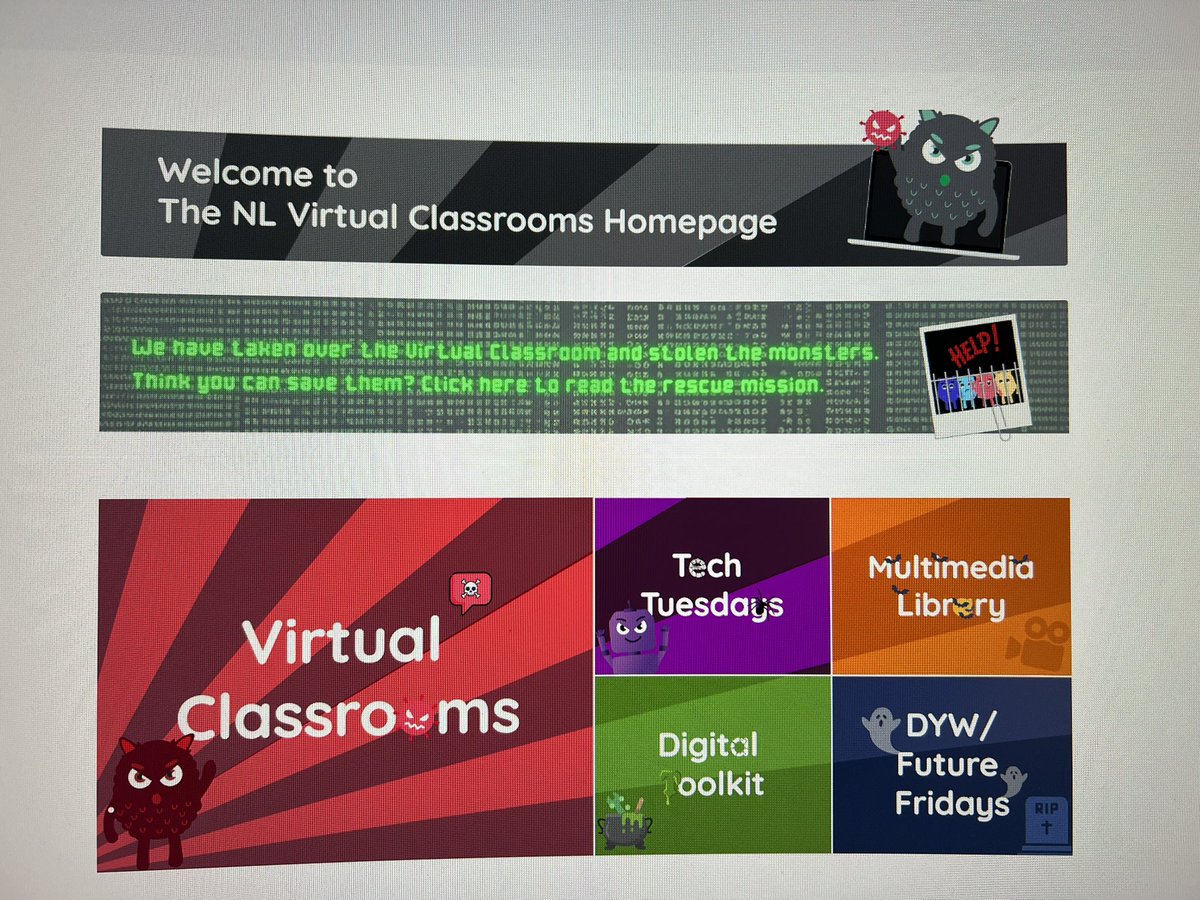 <a href="/NLDigitalSchool/">Digital Learning and Teaching NL</a> I love the take over of the Virtual Classroom. What a great digital activity for children to engage in this week within North Lanarkshire. Have you taken part yet ?  #stolenmonsters #rescuemission