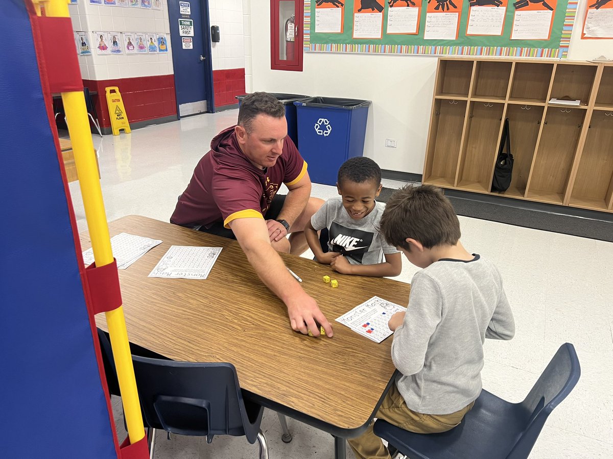 Thanks to the Concordia baseball team for coming to visit our first graders today. The kids enjoyed playing math games with the players who then joined them on the playground for recess together.