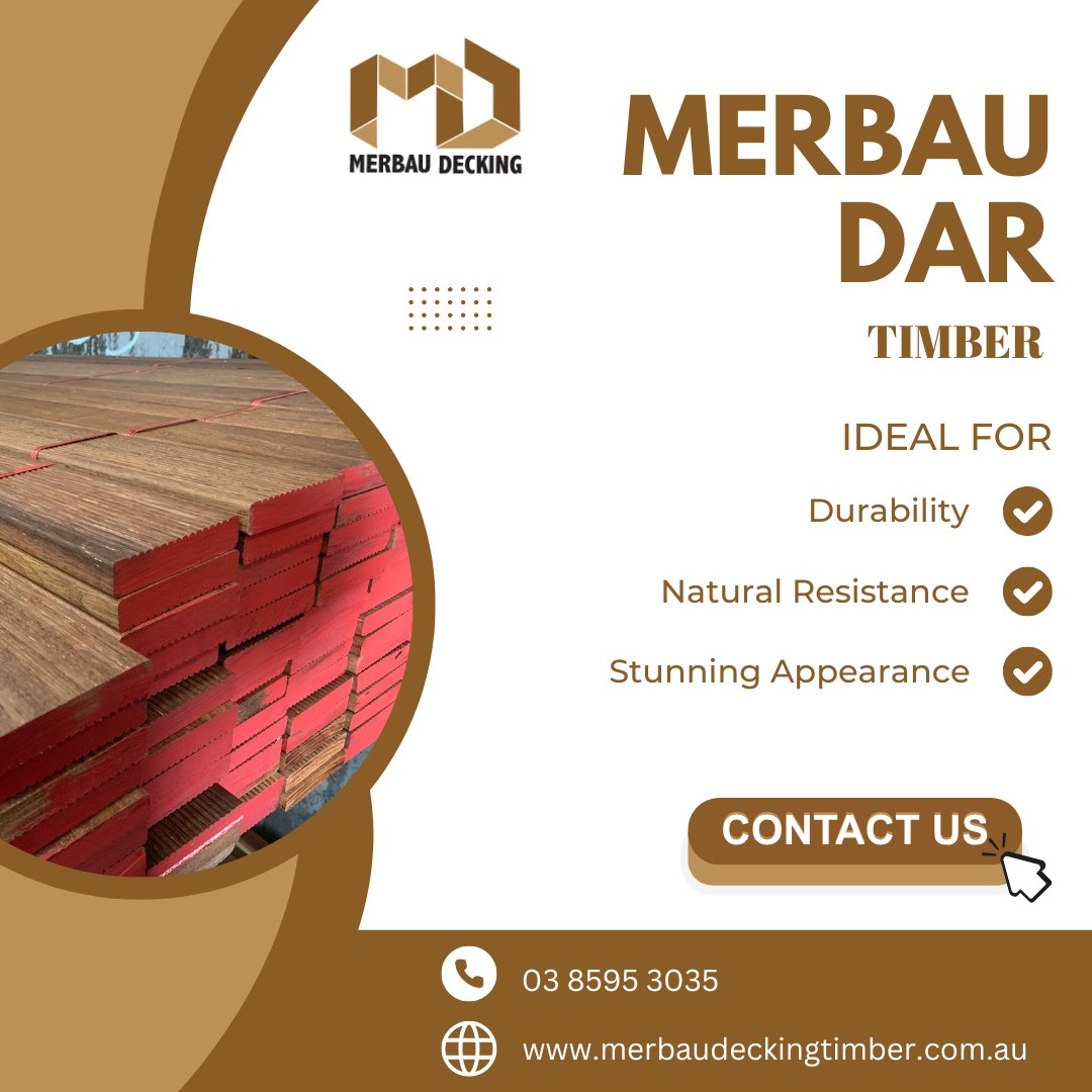 merbaudeckingt1's tweet photo. Transform Your Spaces with Merbau Dar Timber! 🌿🏠
Choose Merbau for your next project and enjoy the timeless beauty and longevity it brings! 💼✨
𝗟𝗼𝗰𝗮𝘁𝗶𝗼𝗻𝘀
A: 43C Cooper Street Campbellfield, VIC 3061
P: 03 8595 3035
M: 0423 313 555
#MerbauDarTimber #merbaudartimber https://t.co/KMkCgYy510